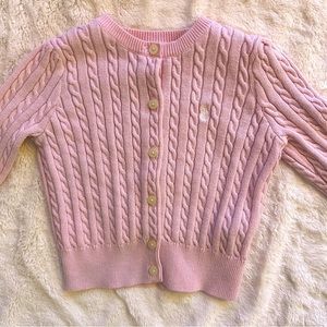 Ralph Lauren Pink Button Up Cardigan